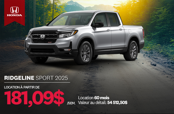 Bannière de Promotion Ridgeline Sport 2025